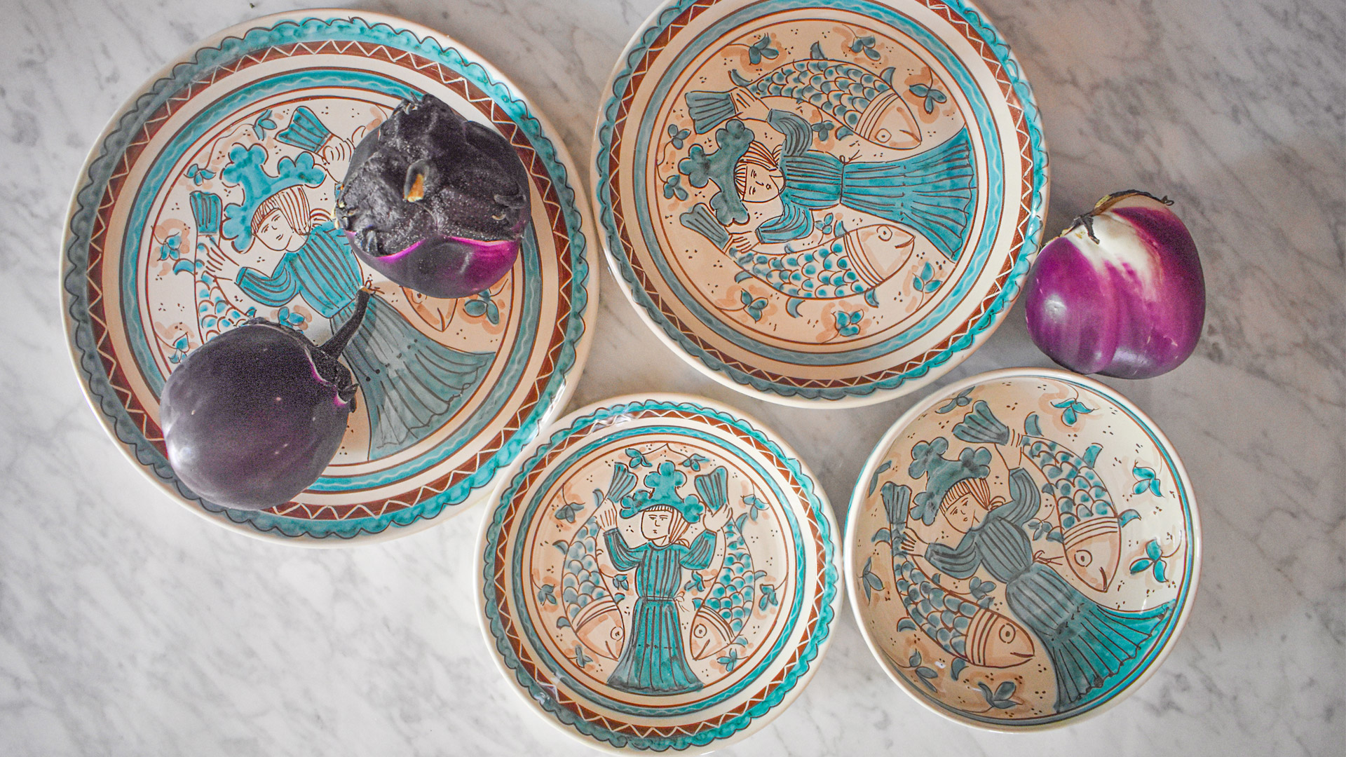 Collezione Lu Mari - piatti in ceramica - sicilia